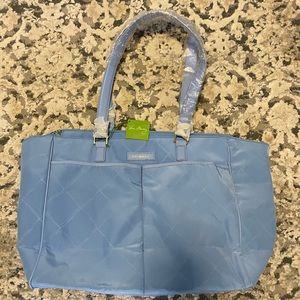 NWT Vera Bradley Preppy Nylon Uptown Baby/Diaper Bag/Tote with stroller straps